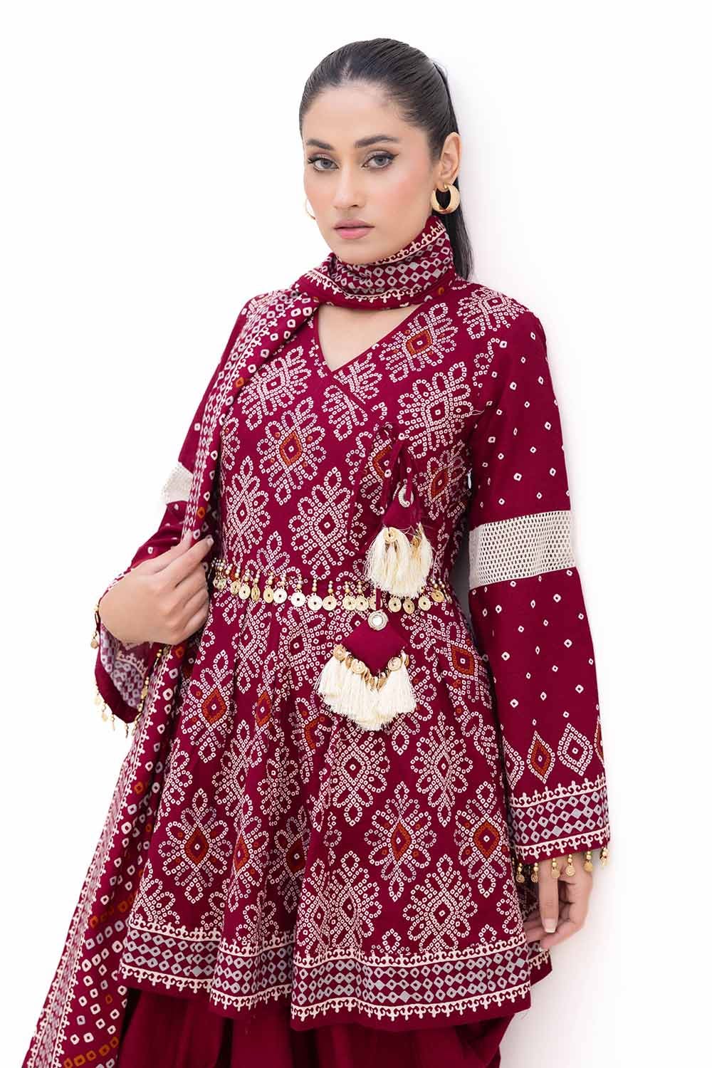 Gul Ahmed | Winter Collection 24 | Thick Khaddar Suit K-42002 T