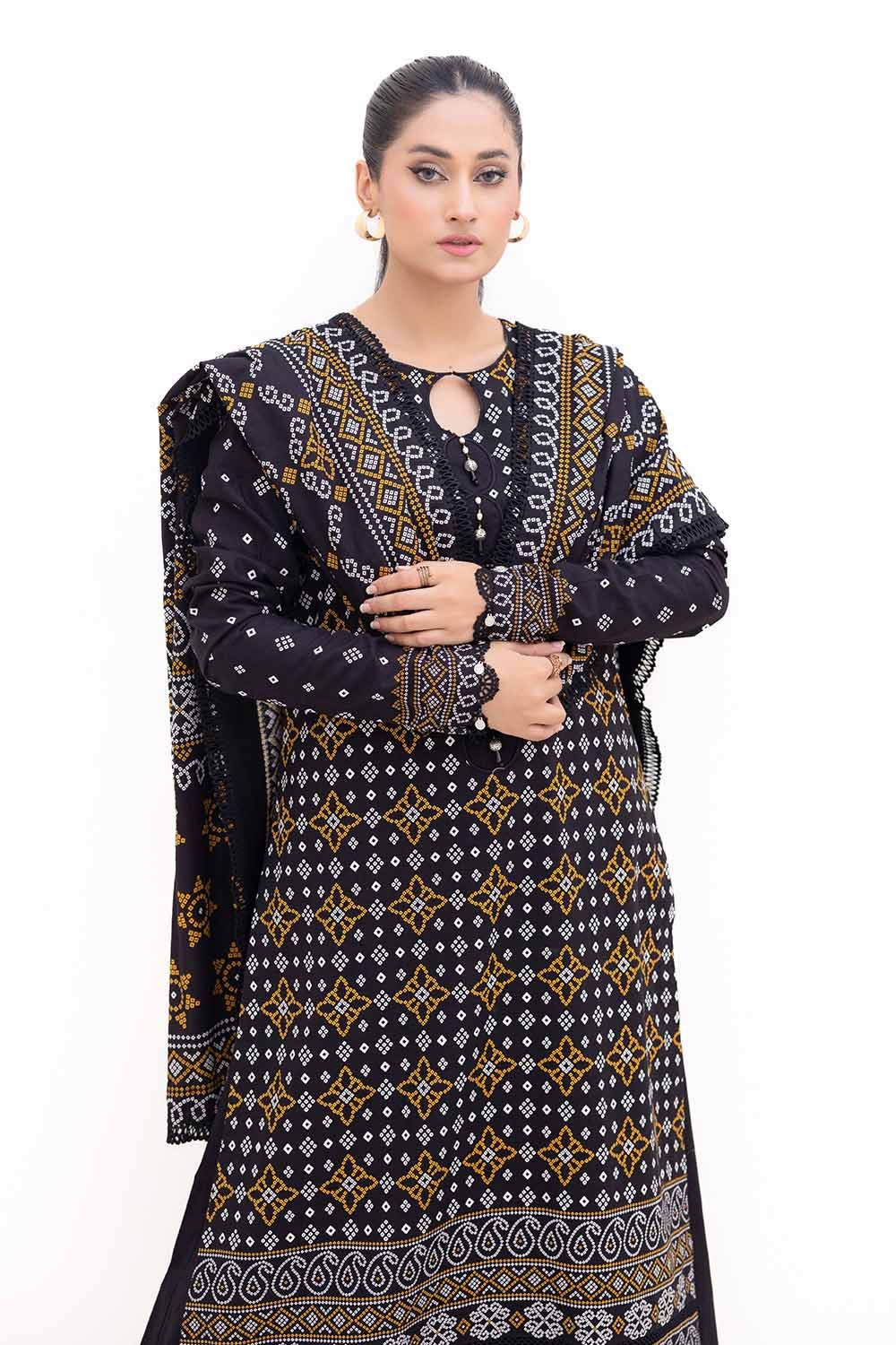 Gul Ahmed | Winter Collection 24 | Light Khaddar Suit K-42003 L