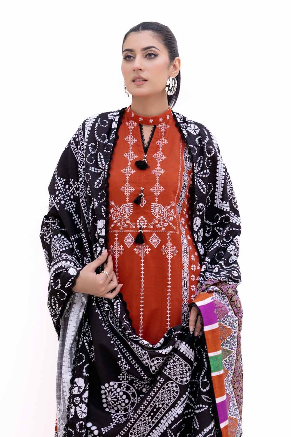 Gul Ahmed | Winter Collection 24 | Thick Khaddar Suit K-42008 T