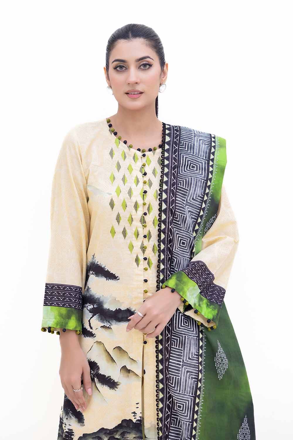 Gul Ahmed | Winter Collection 24 | Khaddar Dupatta K-42013 L
