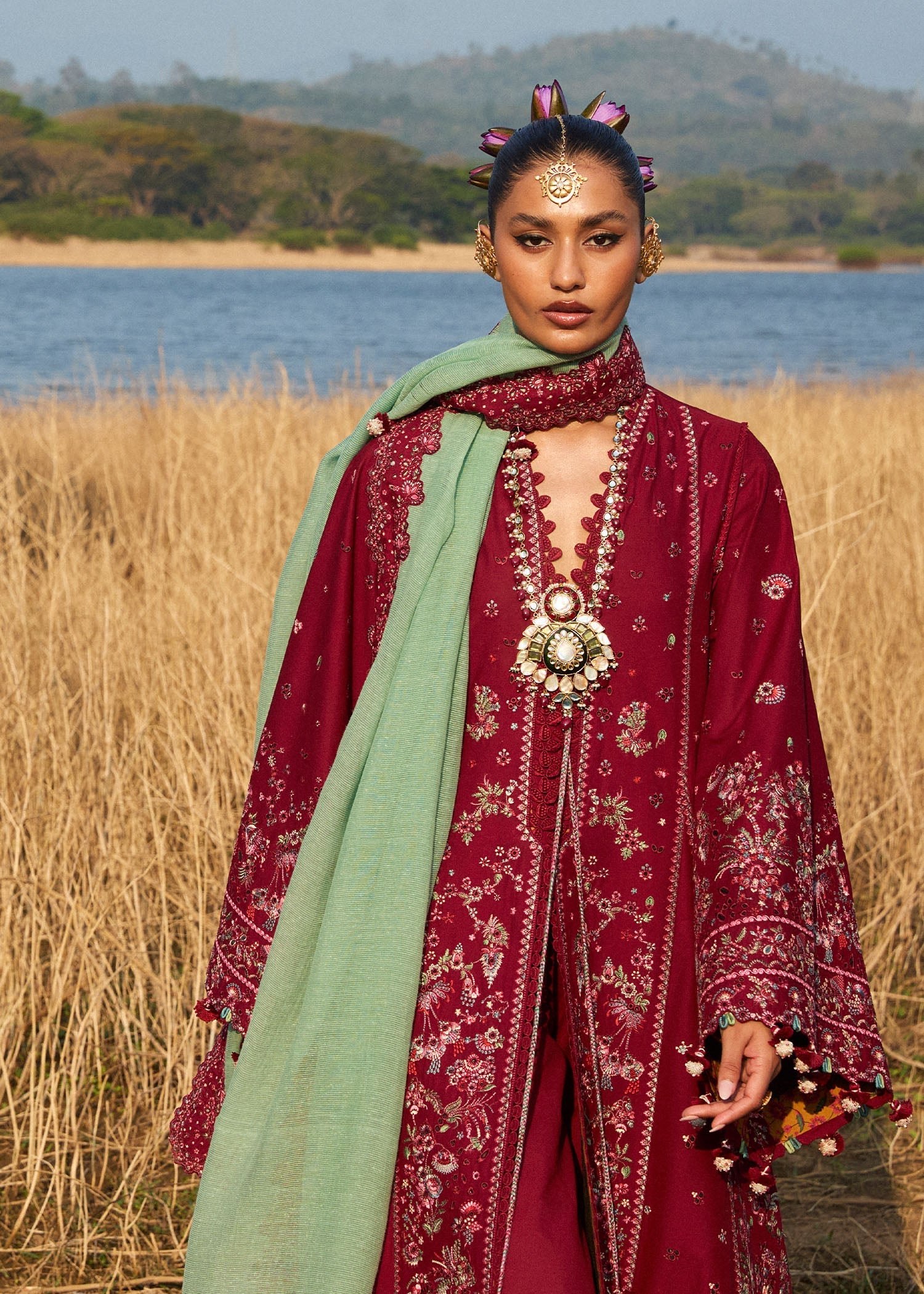 Hussain Rehar | Luxury Lawn 25 | Mahogany