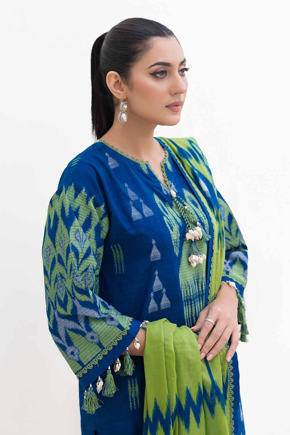 Gul Ahmed | Winter Collection 24 | Cotton Net Dupatta MJ-42053