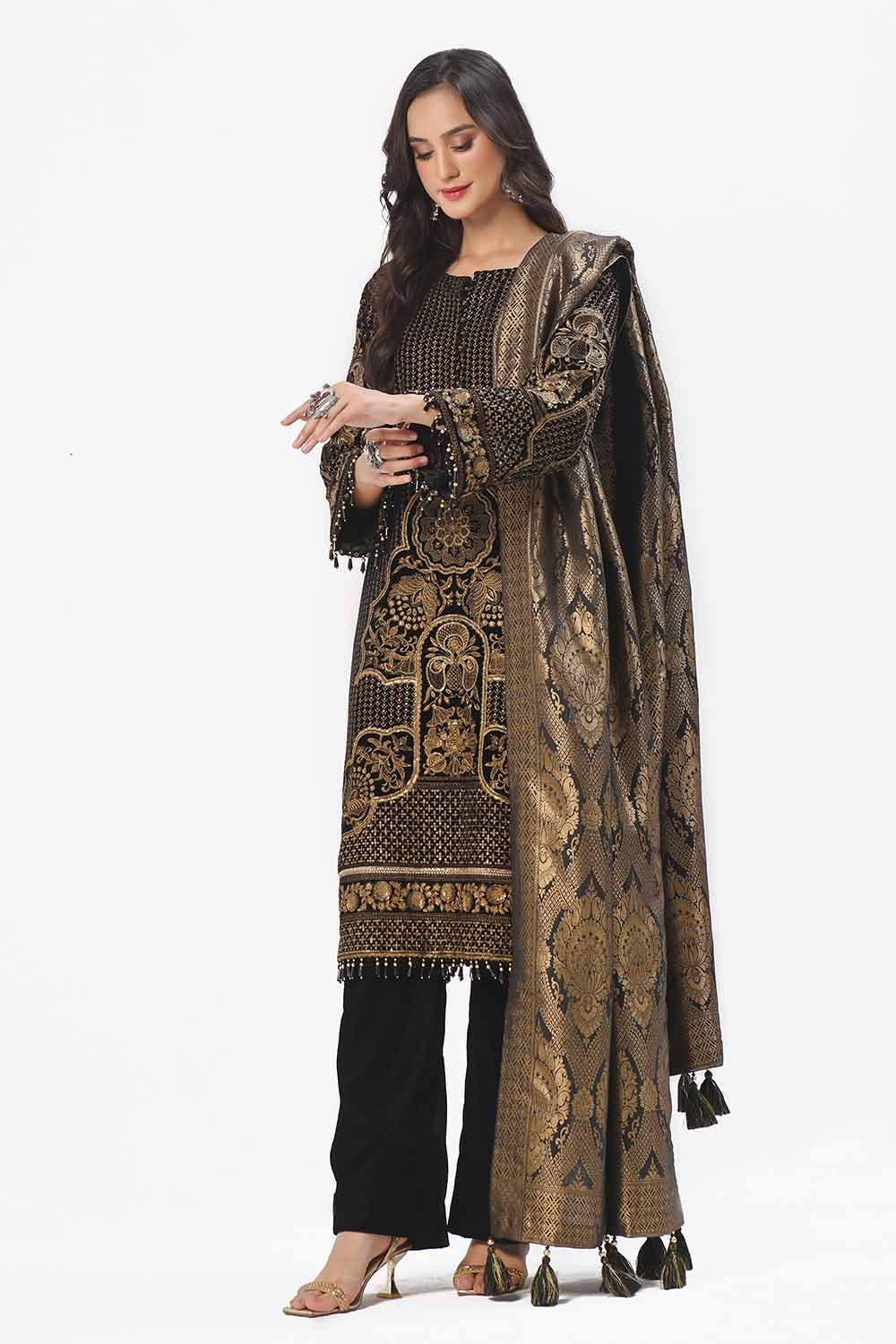 Gul Ahmed | Winter Collection 24 | Jacquard Dupatta NS-42001