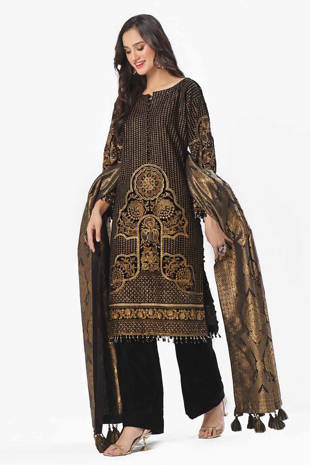 Gul Ahmed | Winter Collection 24 | Jacquard Dupatta NS-42001