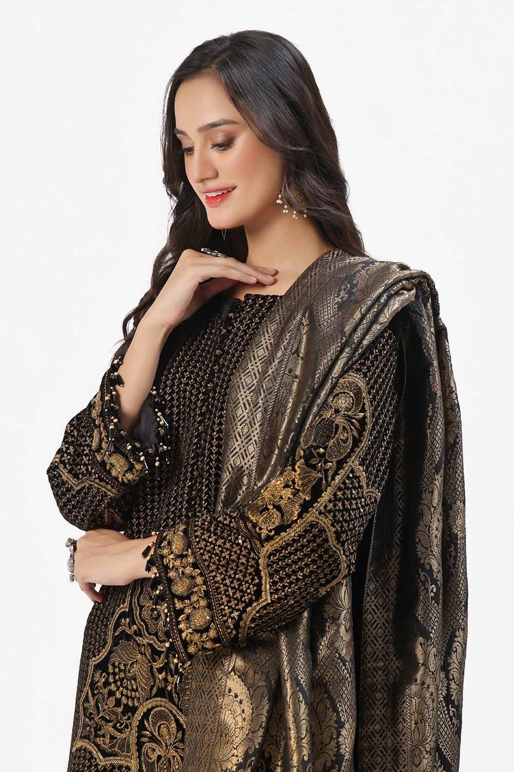 Gul Ahmed | Winter Collection 24 | Jacquard Dupatta NS-42001