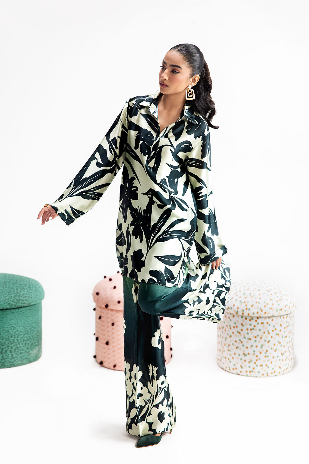 Afsanah | The Print Edit | GREEN SPARKLE AP-106