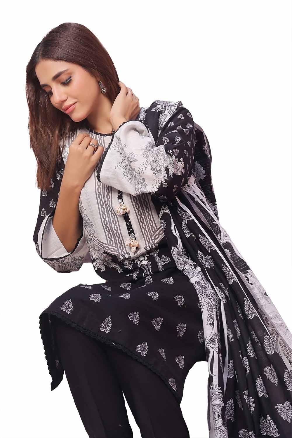 Gul Ahmed | Winter Collection 24 | Khaddar Suit SD-42101