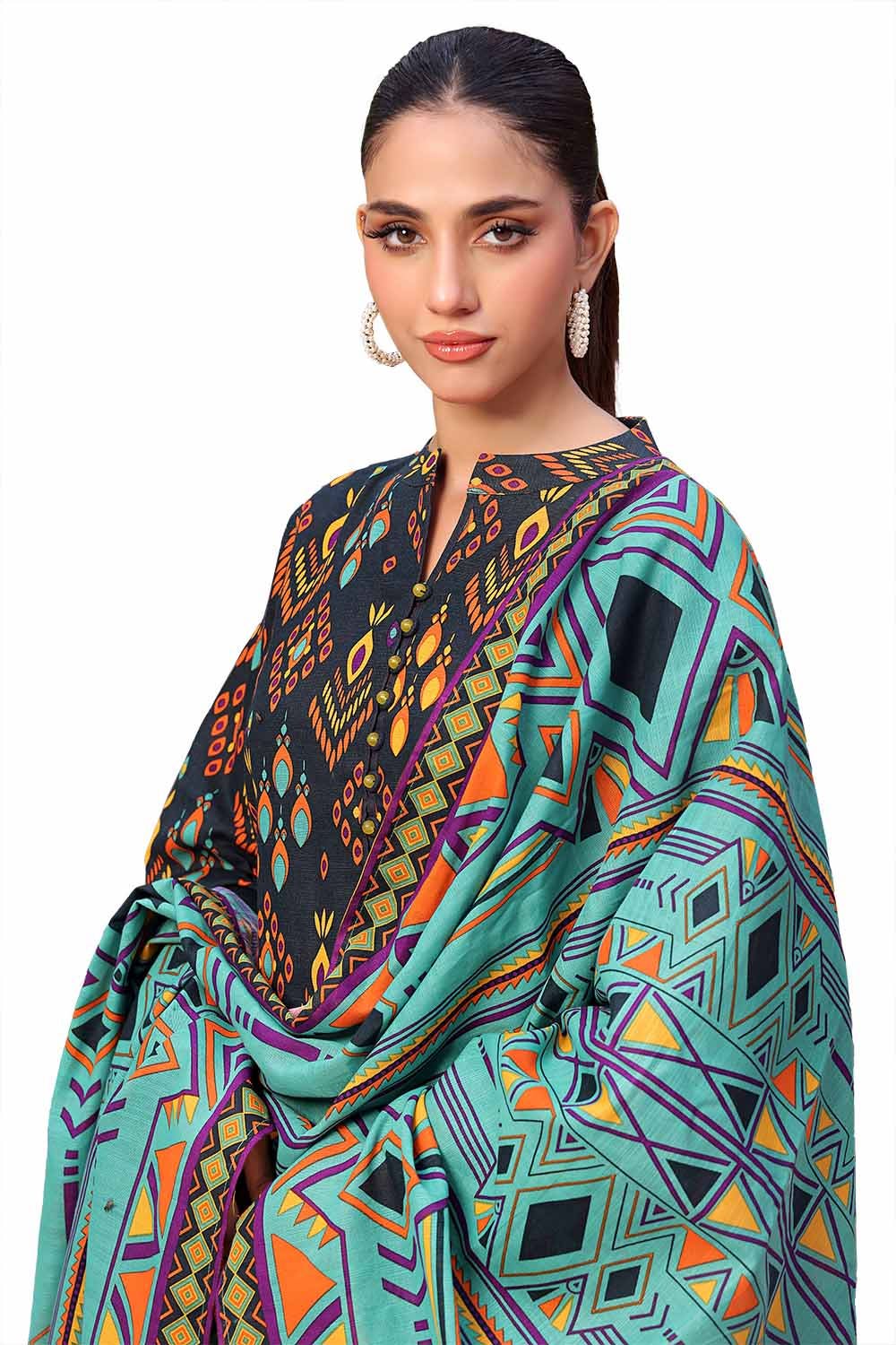 Gul Ahmed | Winter Collection 24 | Khaddar Suit SD-42132