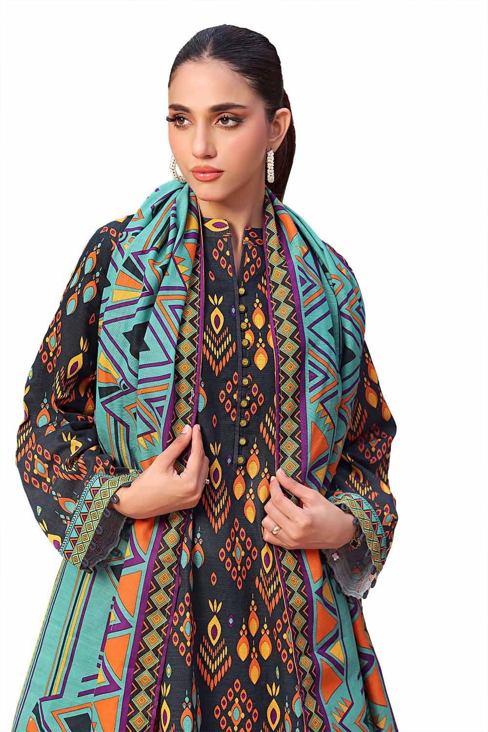 Gul Ahmed | Winter Collection 24 | Khaddar Suit SD-42132