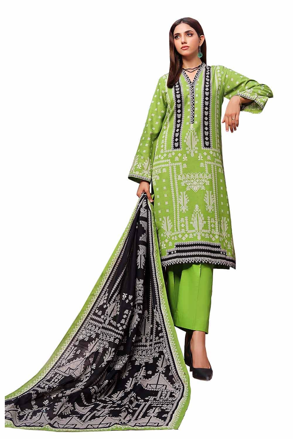 Gul Ahmed | Winter Collection 24 | Khaddar Suit SD-42134