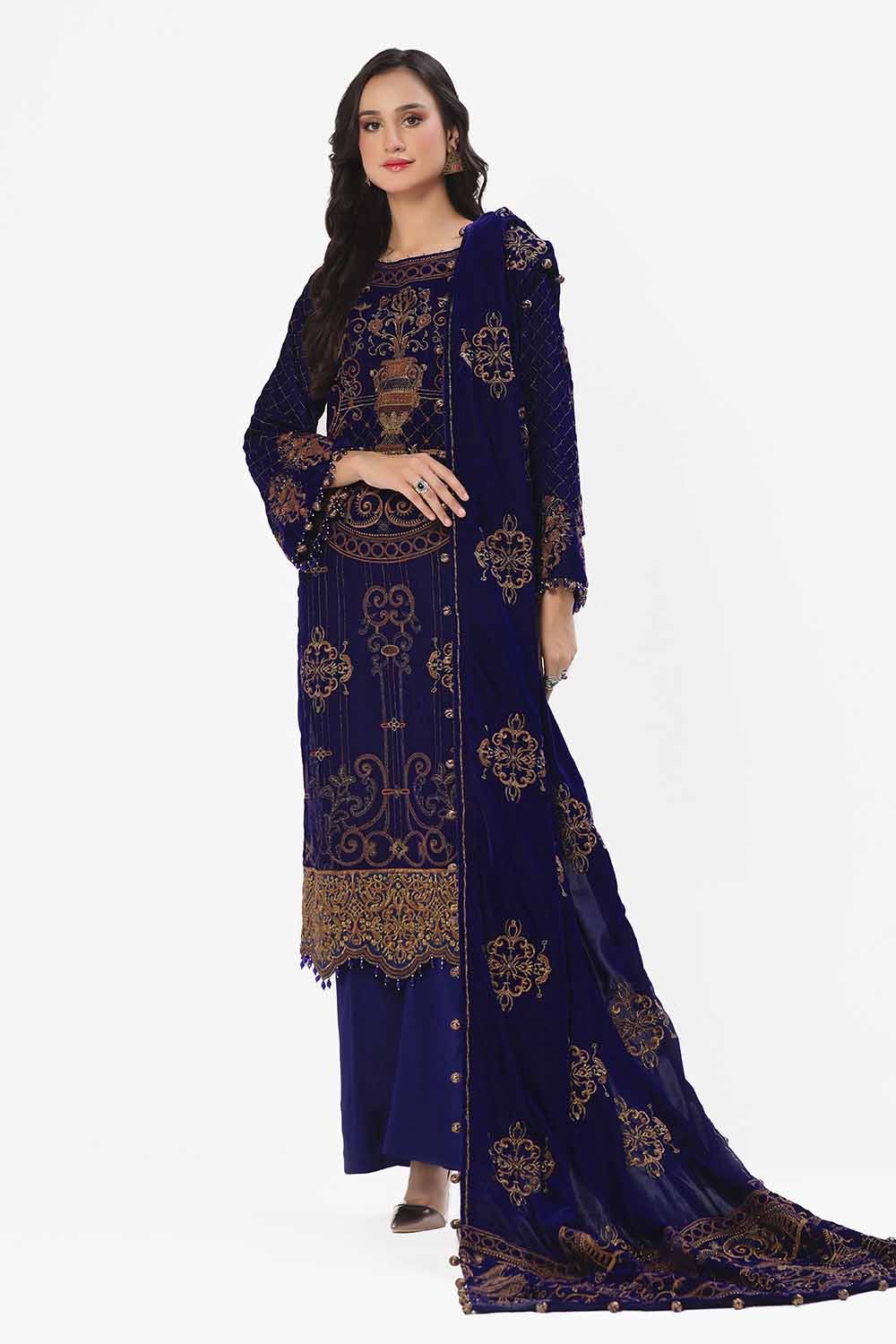 Gul Ahmed | Winter Collection 24 | Velvet Dupatta WV-42001
