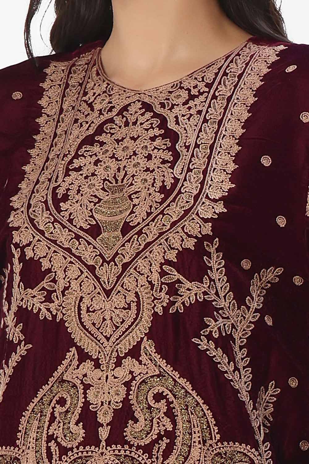 Gul Ahmed | Winter Collection 24 | Velvet Dupatta WV-42003