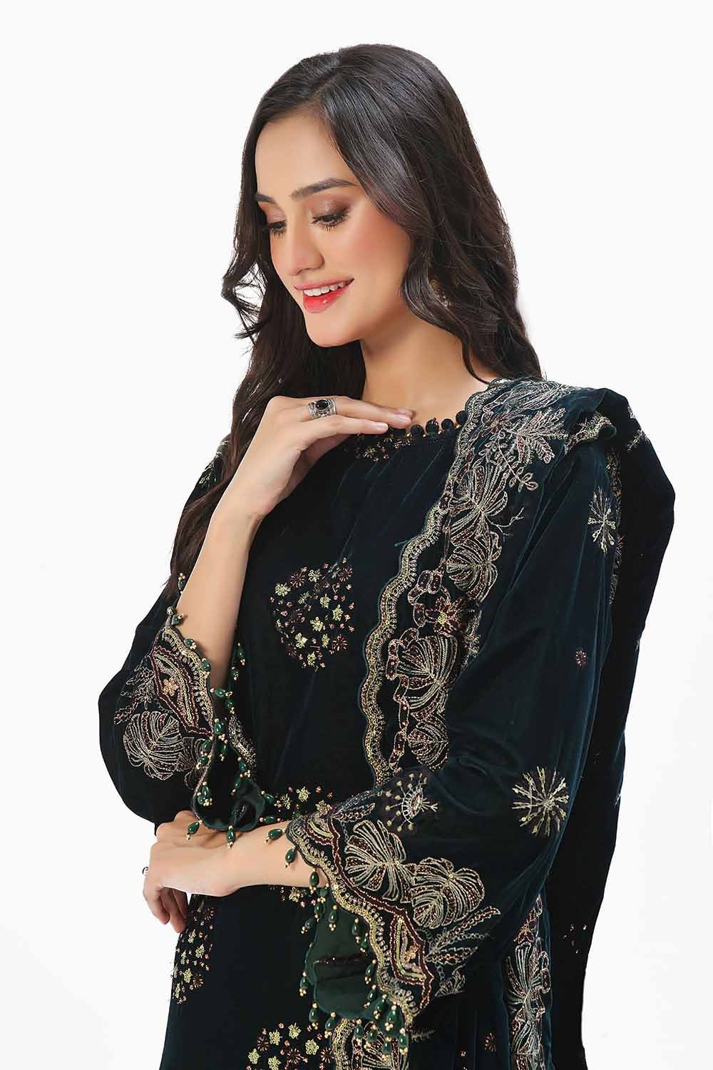 Gul Ahmed | Winter Collection 24 | Velvet Dupatta WV-42005